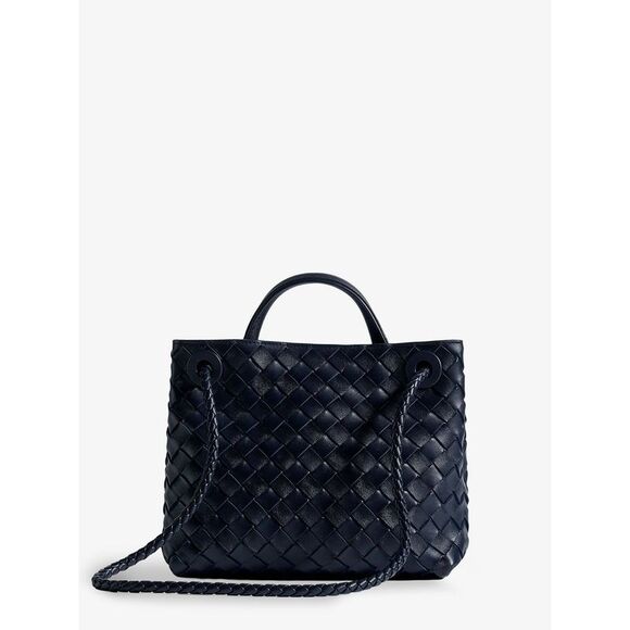 Bottega Veneta Women Andiamo Leather Shoulder Bag With Intrecciato Motif - Picture 2 of 4